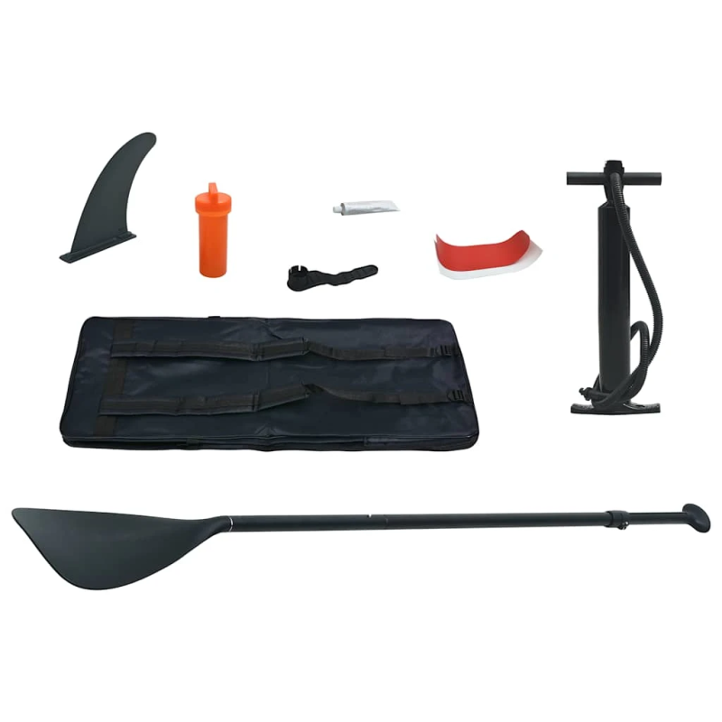 vidaXL SUP dēlis, piepūšams, sarkans ar baltu