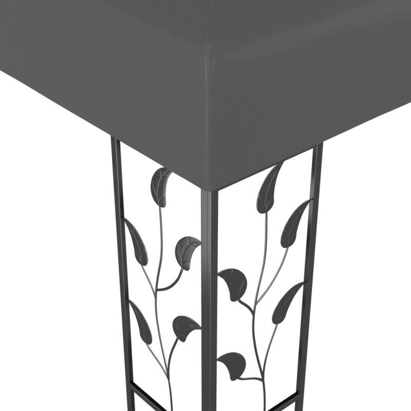 vidaXL dārza nojume, 3x3 m, antracītpelēka