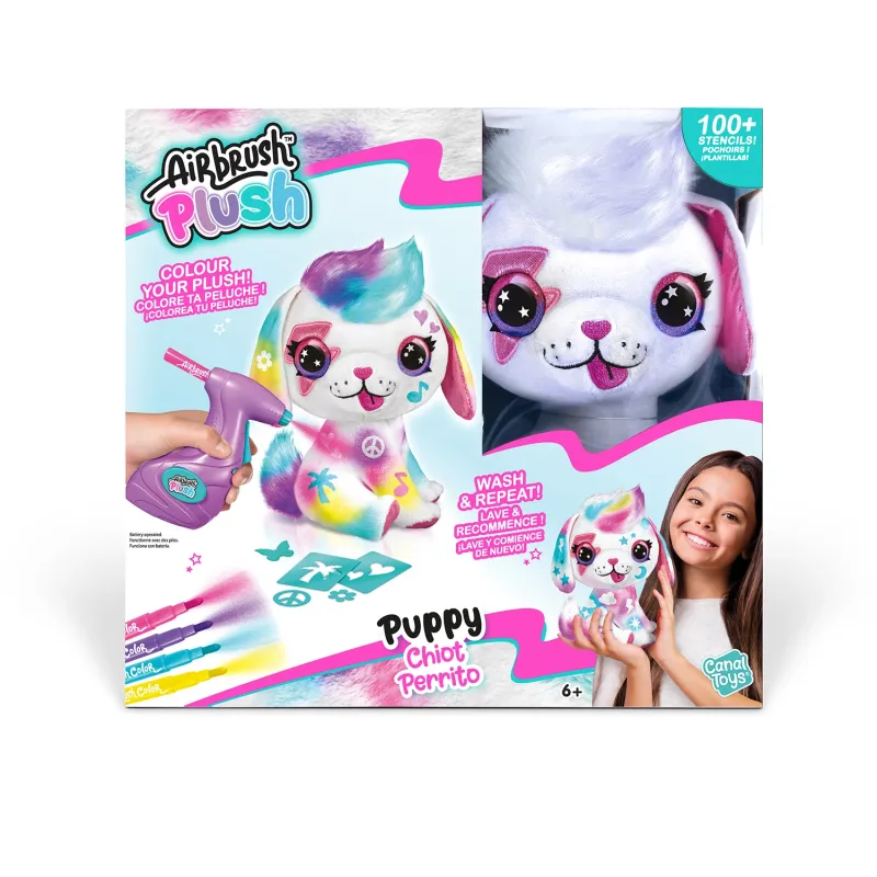 AIRBRUSH PLUSH Rinkinys su aerografu „Šuniukas, 26 cm