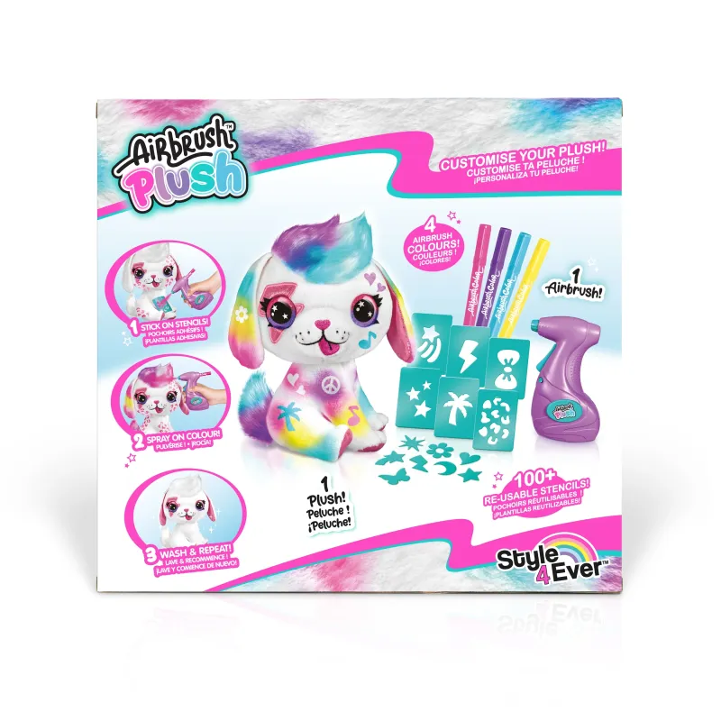 AIRBRUSH PLUSH Rinkinys su aerografu „Šuniukas, 26 cm