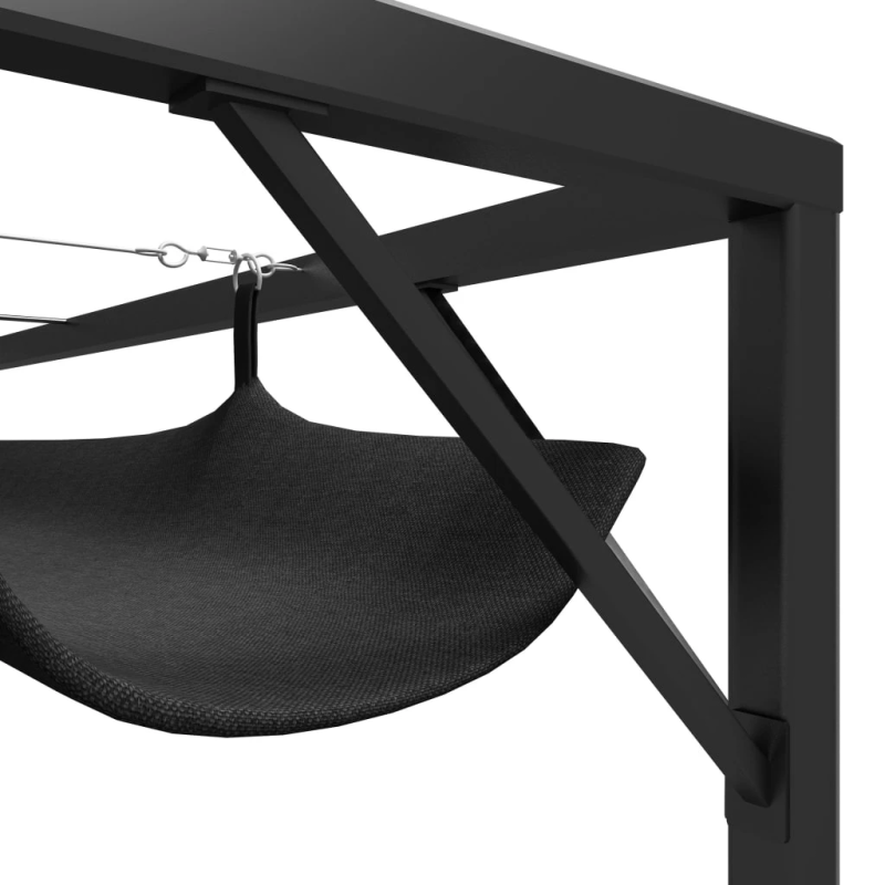 vidaXL dārza nojume ar izvelkamu jumtu, antracītpelēka, 3x3 m