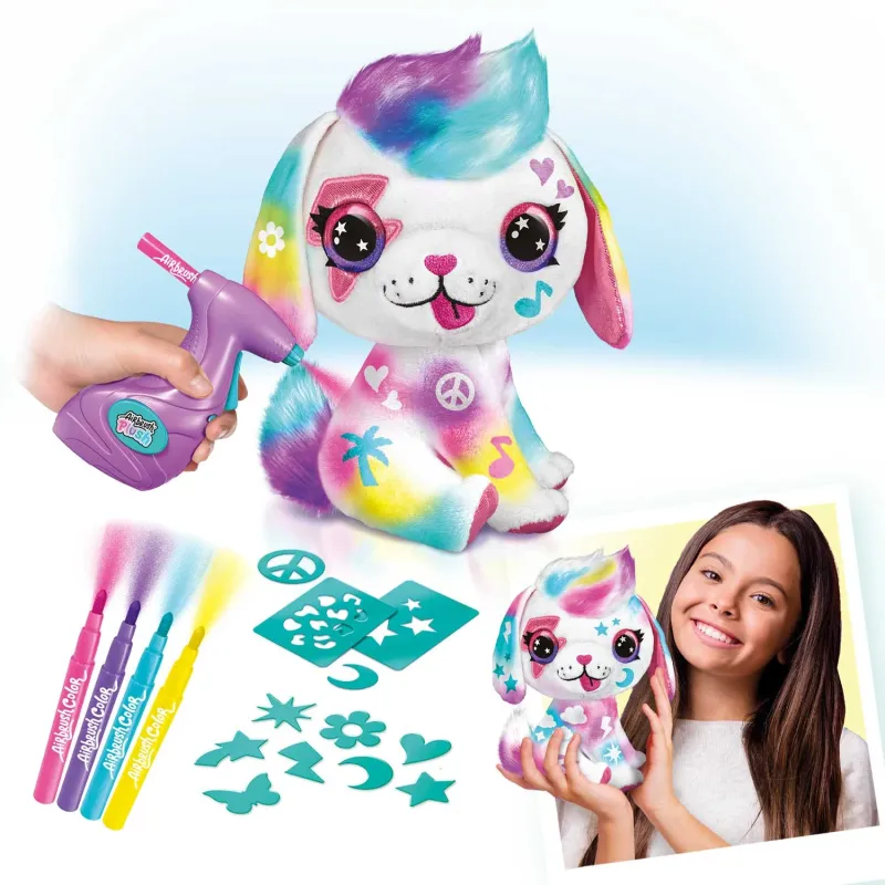 AIRBRUSH PLUSH Rinkinys su aerografu „Šuniukas, 26 cm