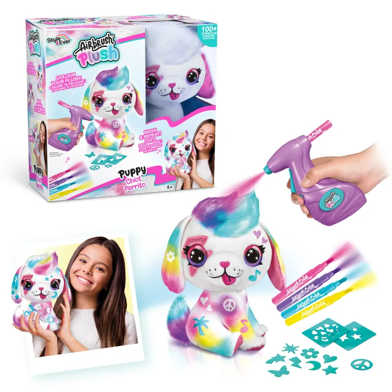 AIRBRUSH PLUSH Rinkinys su aerografu „Šuniukas, 26 cm