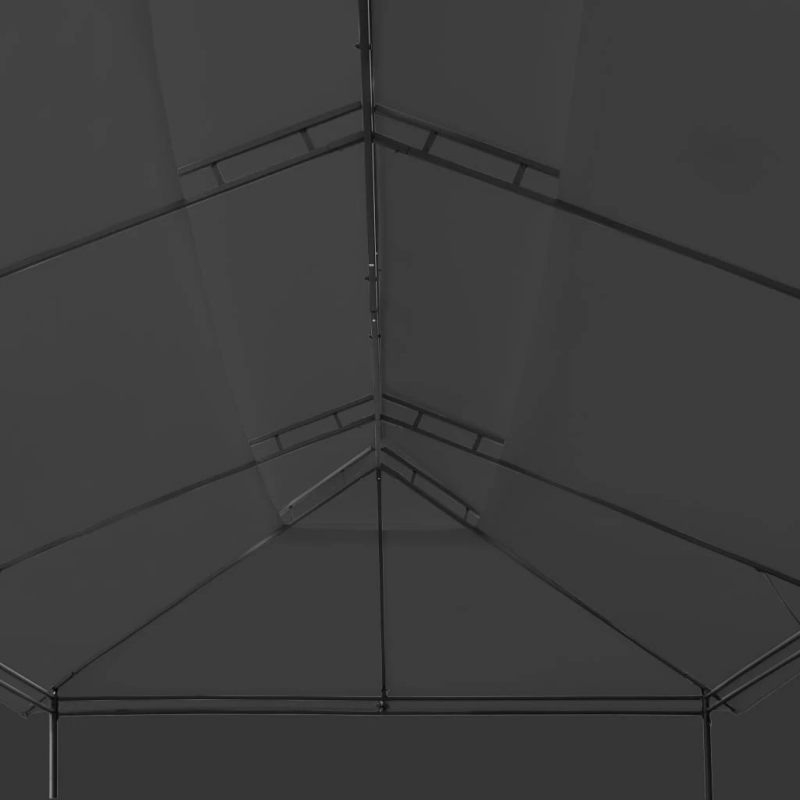 vidaXL dārza nojume ar aizkariem, 600x298x270 cm, antracītpelēka