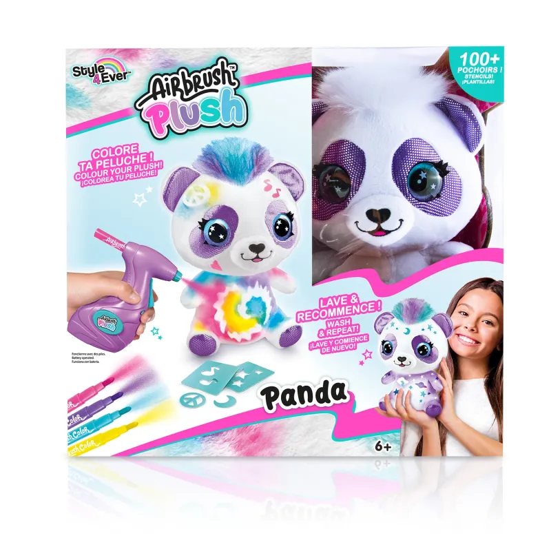 Dekorēšanas komplekts Canal Toys Airbrush Plush Panda, daudzkrāsaina