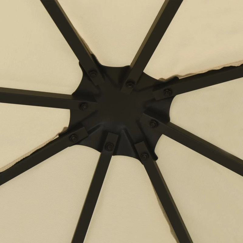 vidaXL dārza nojume, 3x3 m, krēmkrāsas