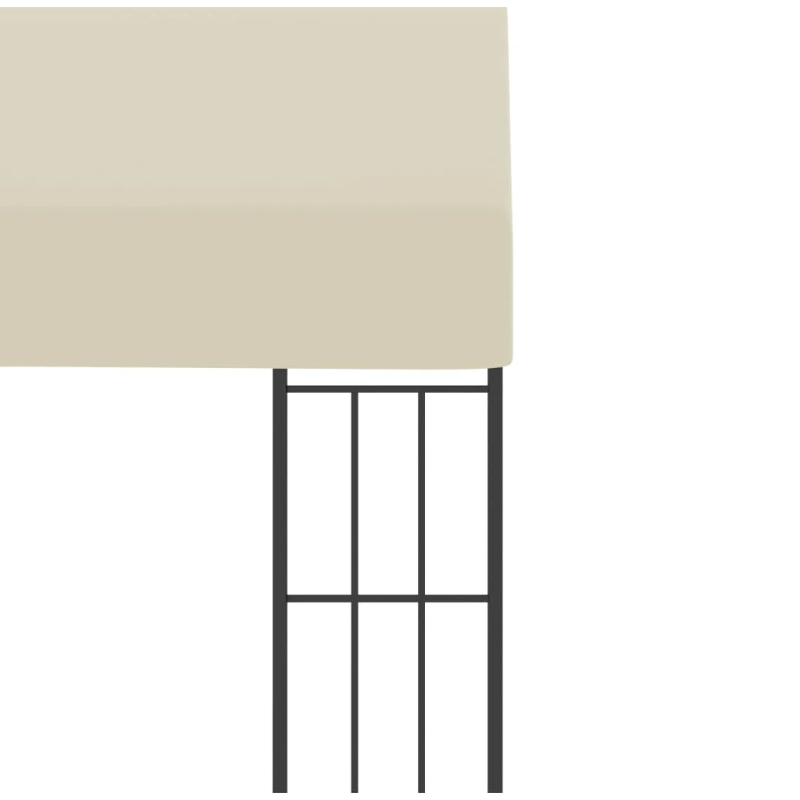 vidaXL dārza nojume, stiprināma pie sienas, 3x3 m, krēmkrāsas audums