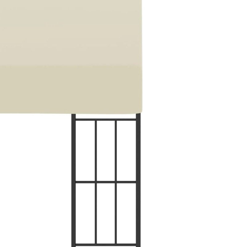 vidaXL dārza nojume, stiprināma pie sienas, 3x6 m, krēmkrāsas audums