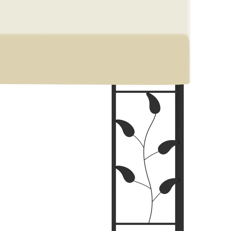 vidaXL dārza nojume, stiprināma pie sienas, 4x3x2,5 m, krēmkrāsas