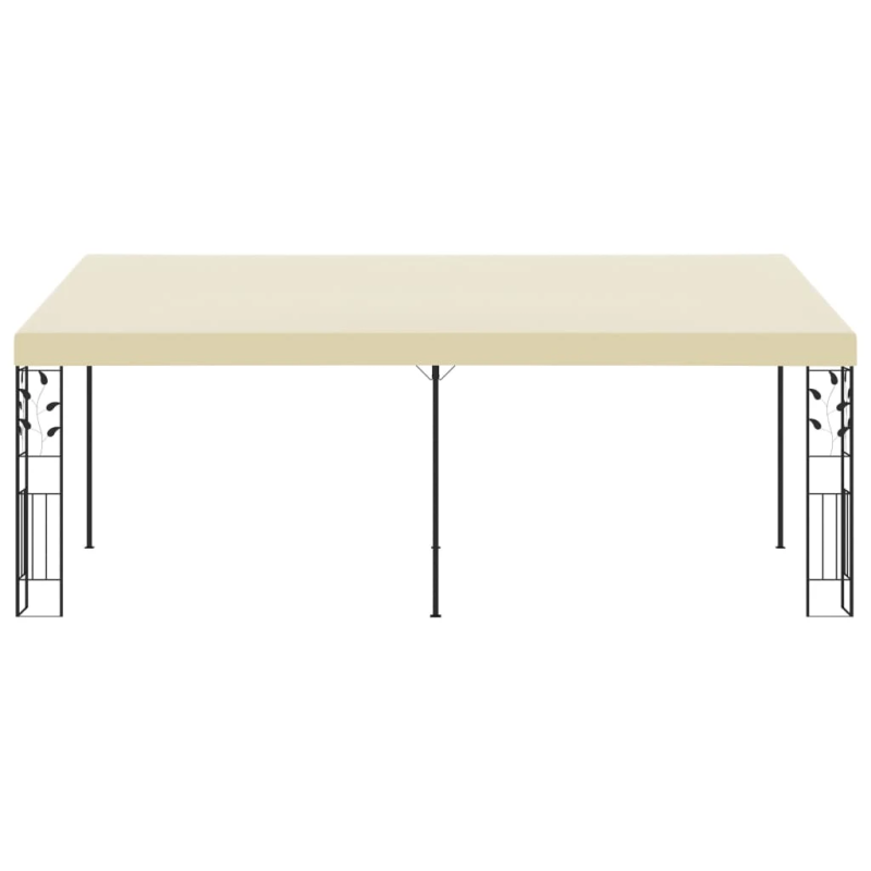 vidaXL dārza nojume, stiprināma pie sienas, 6x3x2,5 m, krēmkrāsas