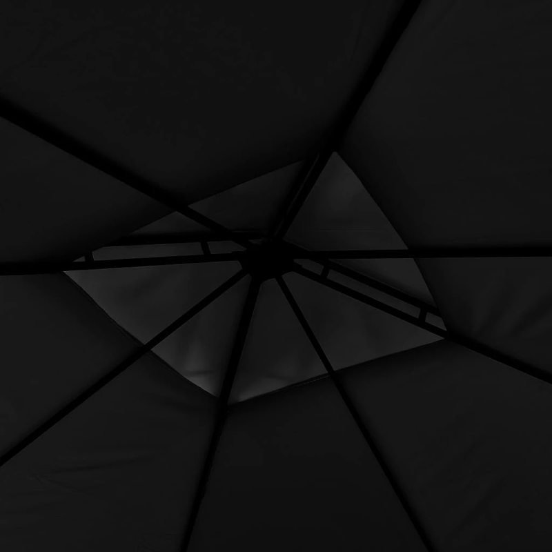 vidaXL nojume ar 2 izvelkamiem jumtiem, 3x3x2,75 m, pelēka,180 g-m²