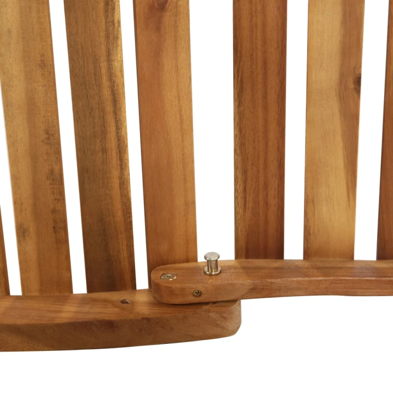 vidaXL sauļošanās zvilnis ar matraci, akācijas masīvkoks, krēmkrāsa