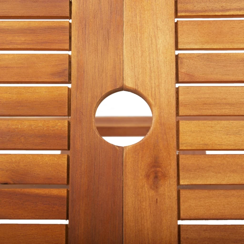 vidaXL saliekams dārza galds, 135x85x75 cm, akācijas masīvkoks