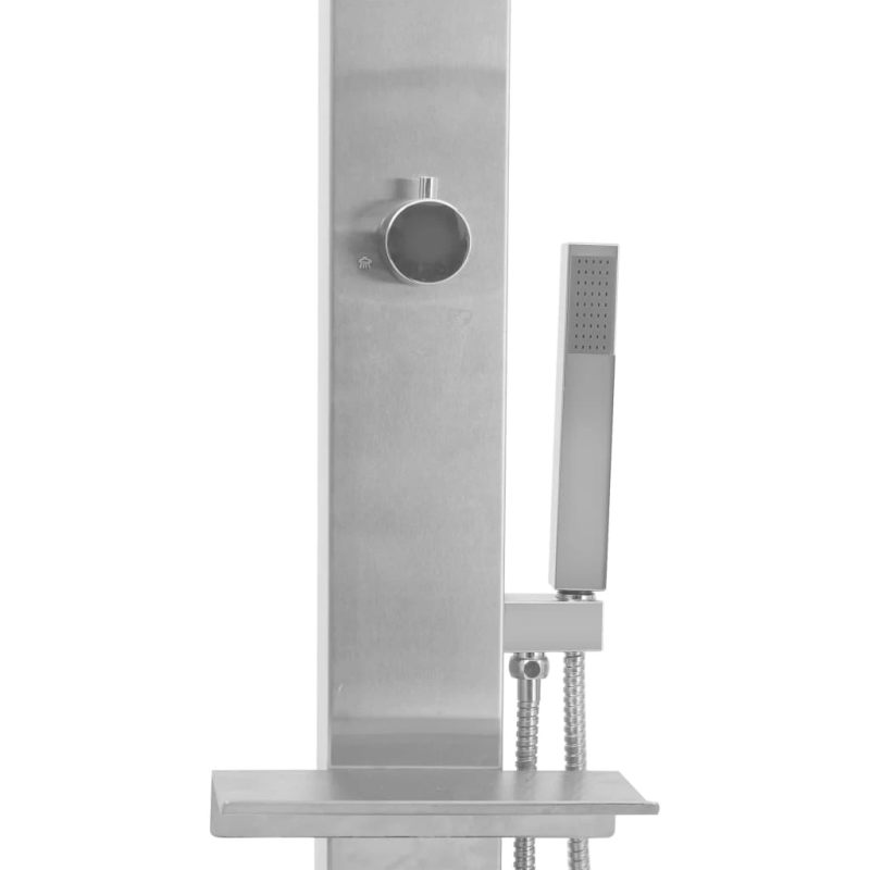 vidaXL dārza duša, nerūsējošs tērauds, taisna forma