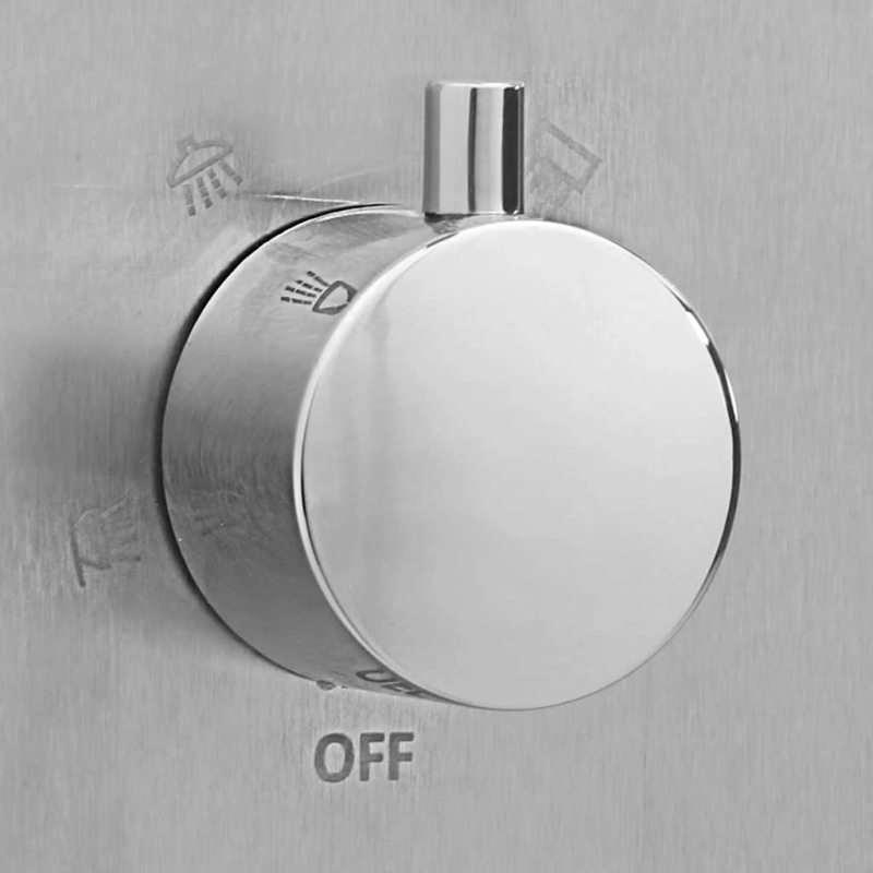 vidaXL dārza duša, nerūsējošs tērauds, kvadrāta forma