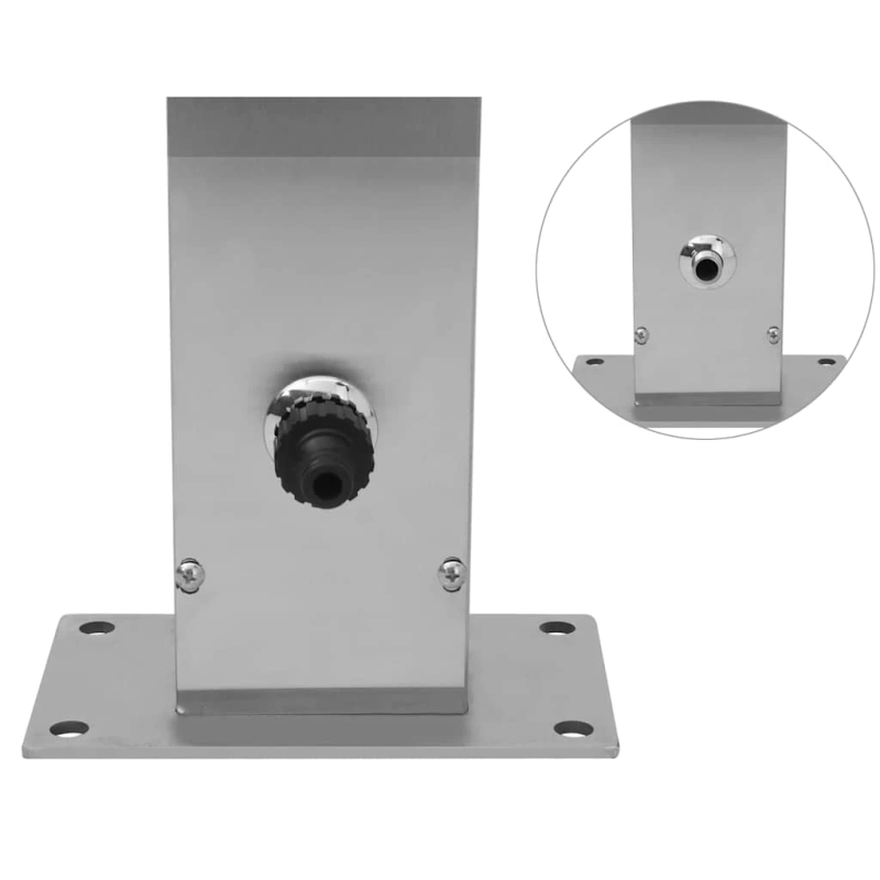 vidaXL dārza duša, nerūsējošs tērauds, kvadrāta forma