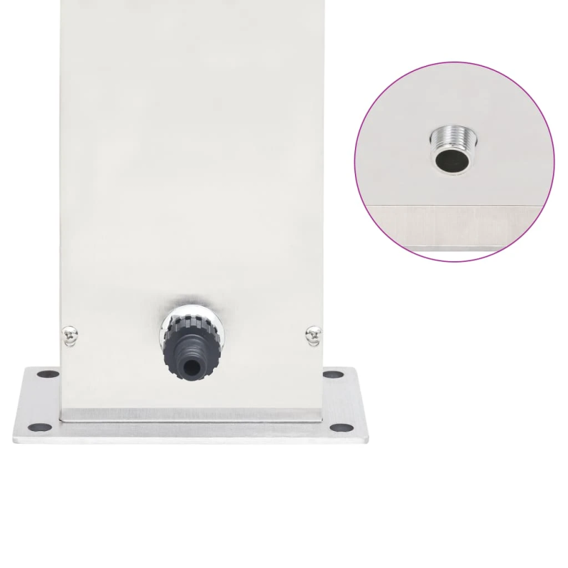 vidaXL dārza duša, jaucējkrāns, 110 cm, nerūsējošs tērauds