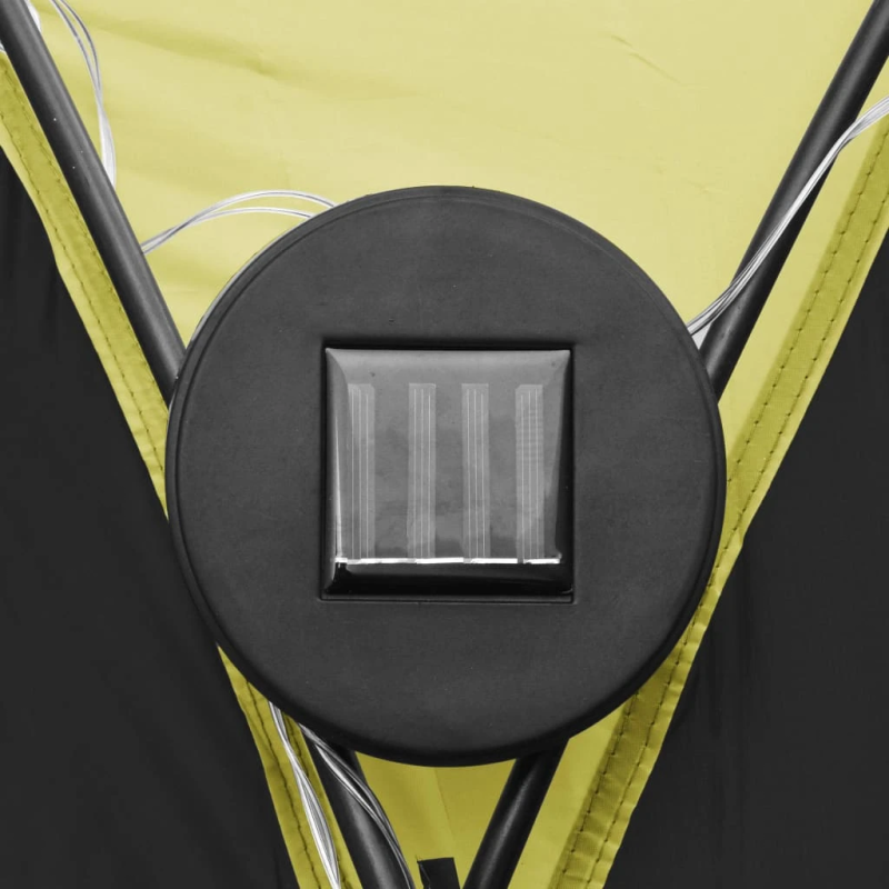 vidaXL svinību telts ar LED un 4 sānu sienām, 3,6x3,6x2,3 m, zaļa