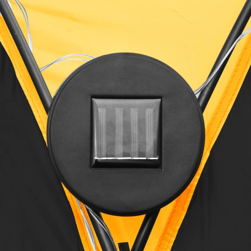 vidaXL svinību telts ar LED un 4 sānu sienām, 3,6x3,6x2,3 m, dzeltena