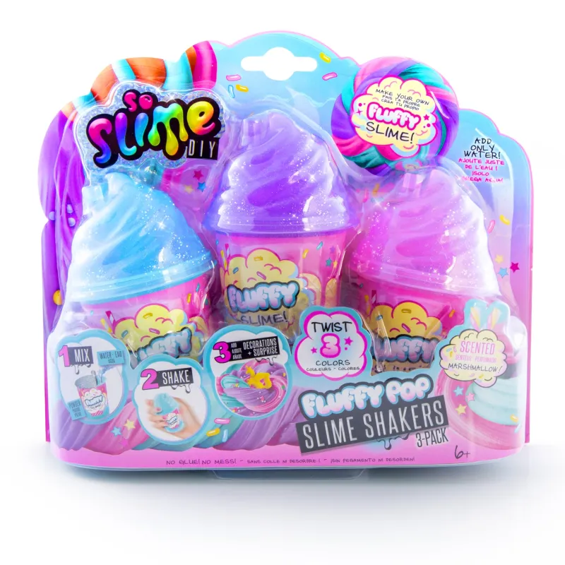 SO SLIME Pūkainās gļotas, 3-paka