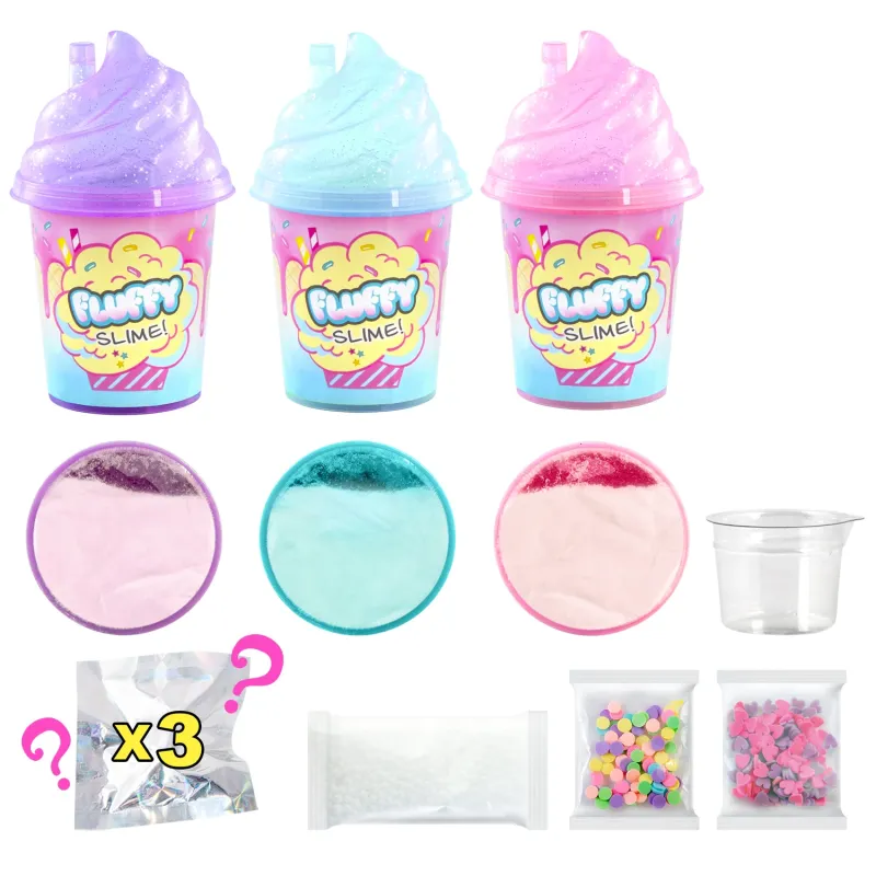 SO SLIME Pūkainās gļotas, 3-paka