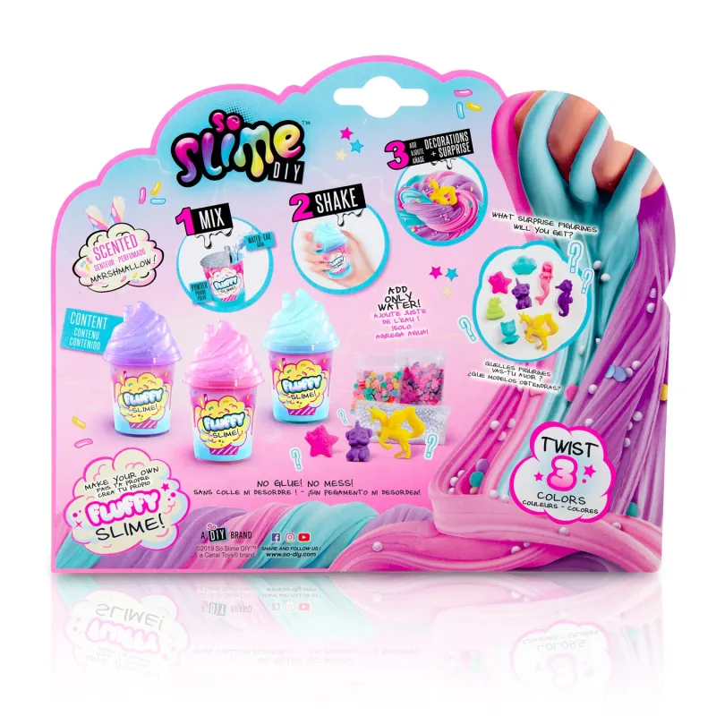 SO SLIME Pūkainās gļotas, 3-paka