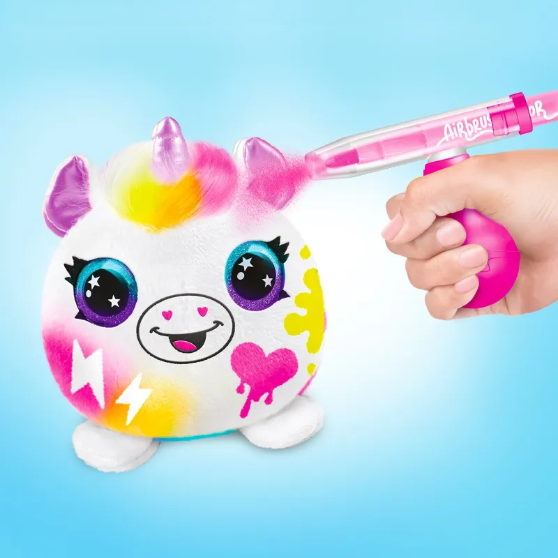 AIRBRUSH PLUSH Rinkinys su aerografu „Mini neoninis siurprizas“, 2.vnt