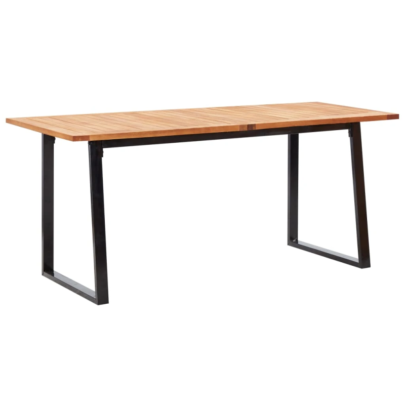 vidaXL 7-daļīgs dārza mēbeļu komplekts, pelēks, PE, akācijas masīvkoks