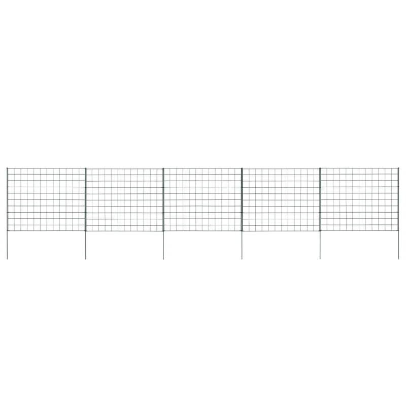 vidaXL dārza žoga komplekts, zaļš, 77,5x64 cm