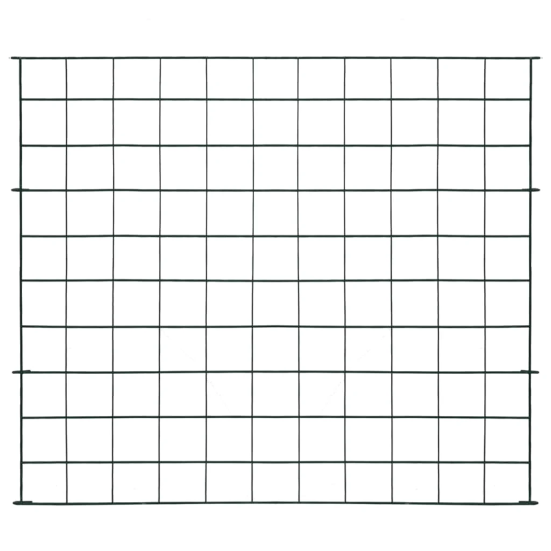 vidaXL dārza žoga komplekts, zaļš, 77,5x64 cm