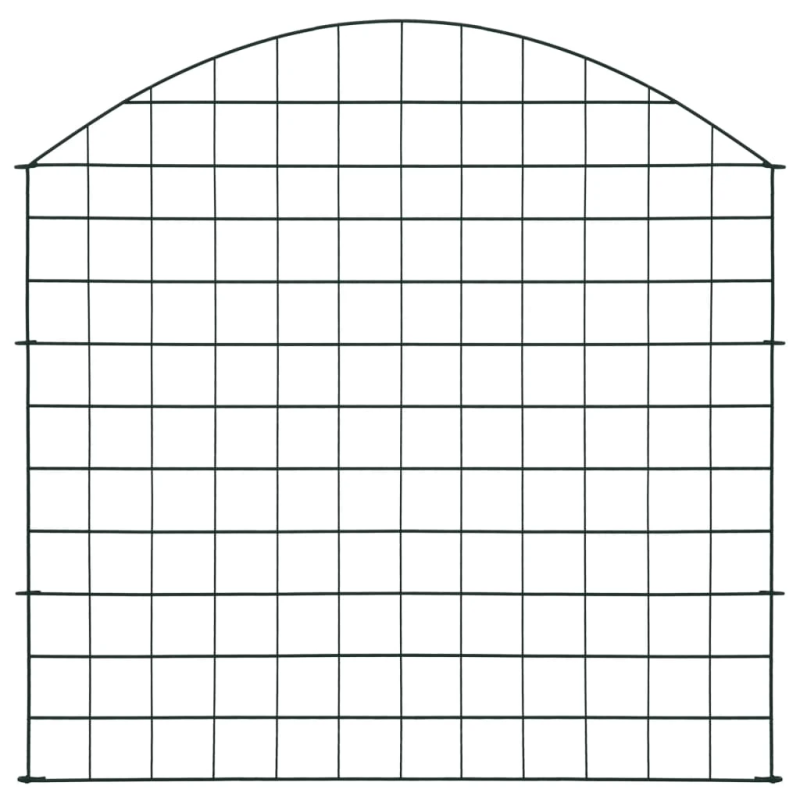 vidaXL dārza žoga komplekts, zaļš, 77,5x78,5 cm, arkveida