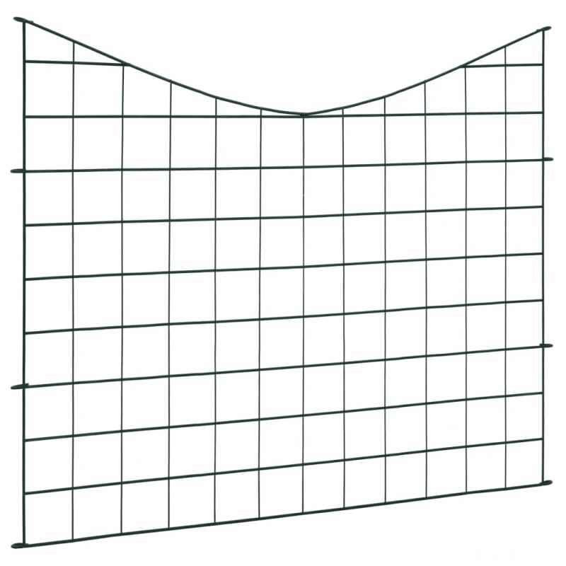 vidaXL dārza žoga komplekts, zaļš, 77,5x64 cm, arkveida