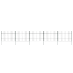 vidaXL dārza žoga komplekts, zaļš, 115x79 cm