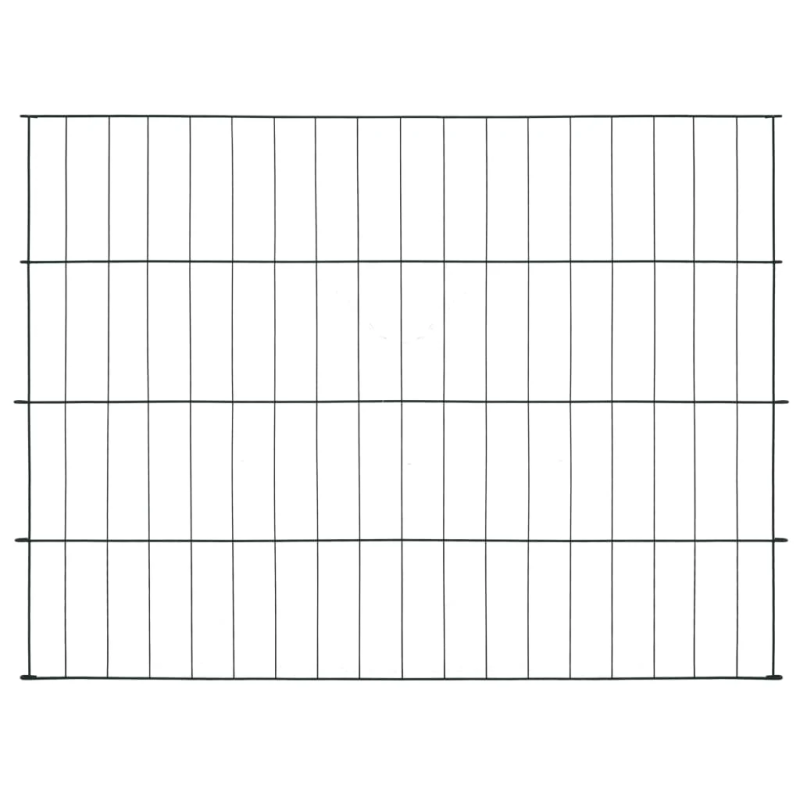 vidaXL dārza žoga komplekts, zaļš, 115x79 cm