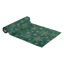 Galda celiņš velvet 191474 zaļš 28x300cm