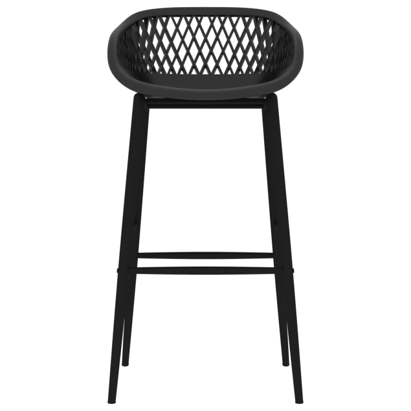 vidaXL bāra krēsli, 2 gab., melni