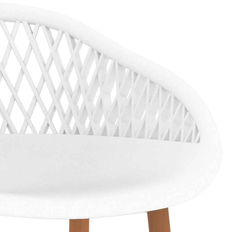 vidaXL bāra krēsli, 2 gab., balti