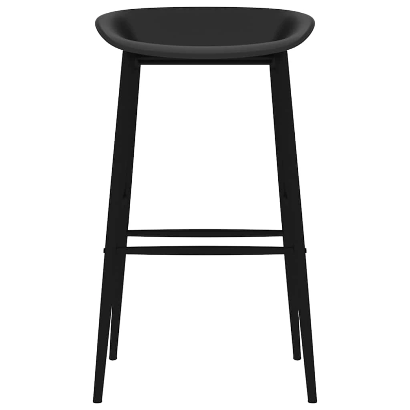 vidaXL bāra krēsli, 2 gab., melni