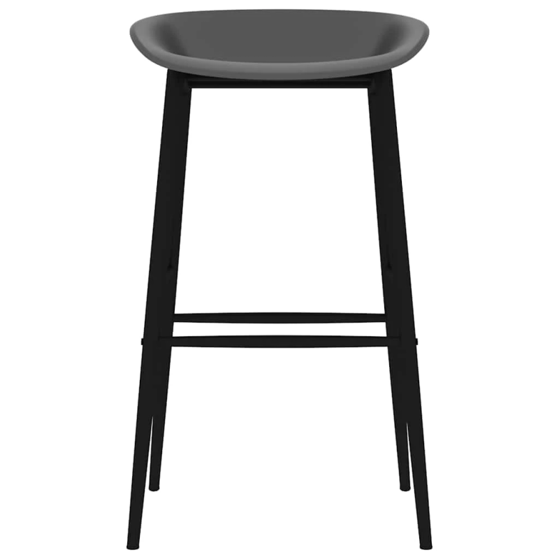 vidaXL bāra krēsli, 2 gab., pelēki