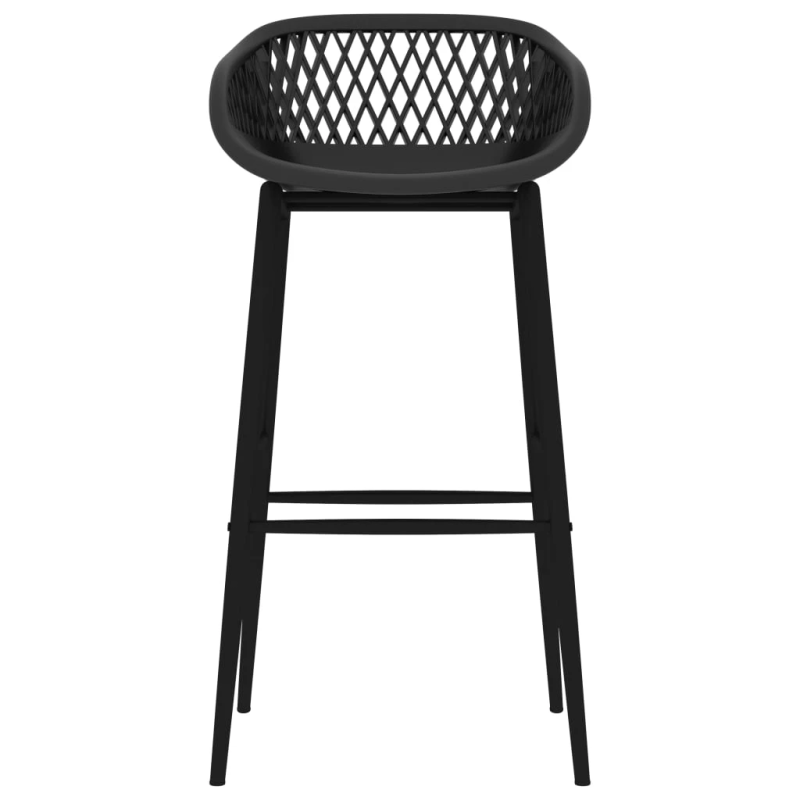 vidaXL bāra krēsli, 4 gab., melni