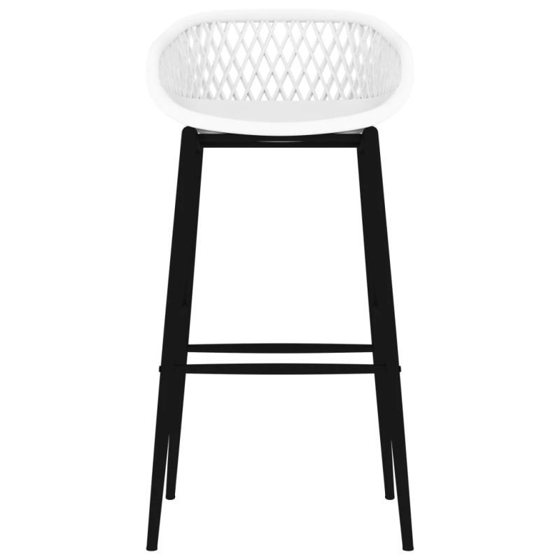 vidaXL bāra krēsli, 4 gab., balti