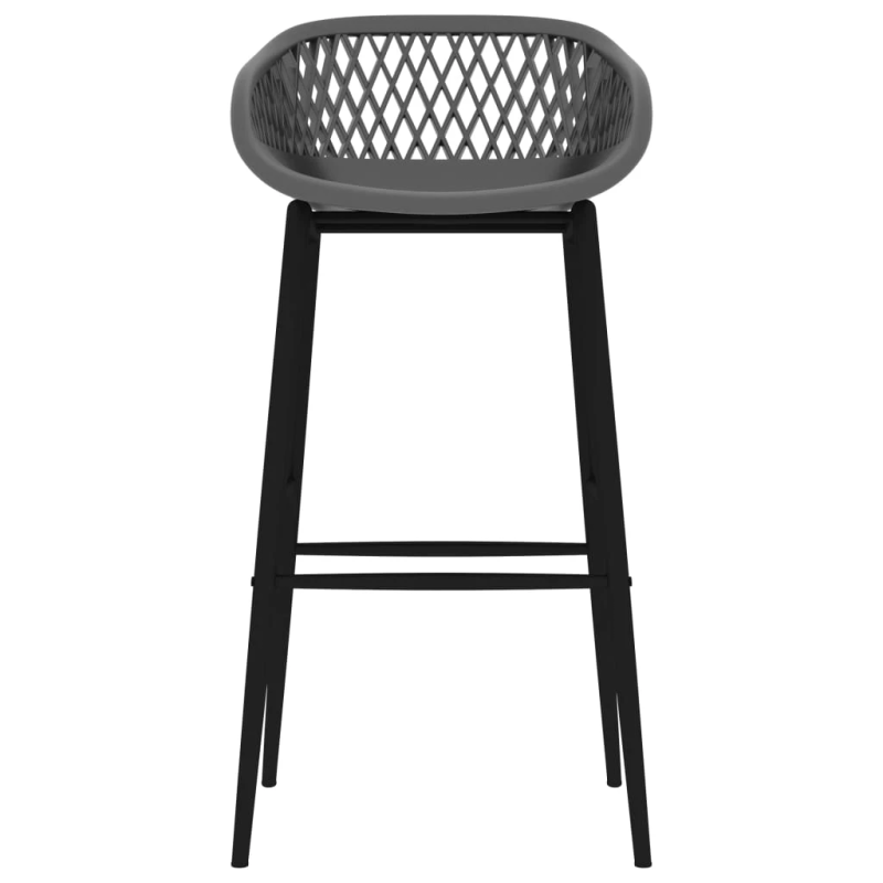 vidaXL bāra krēsli, 4 gab., pelēki