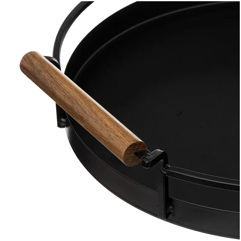 Tray round met blackacia 36cm