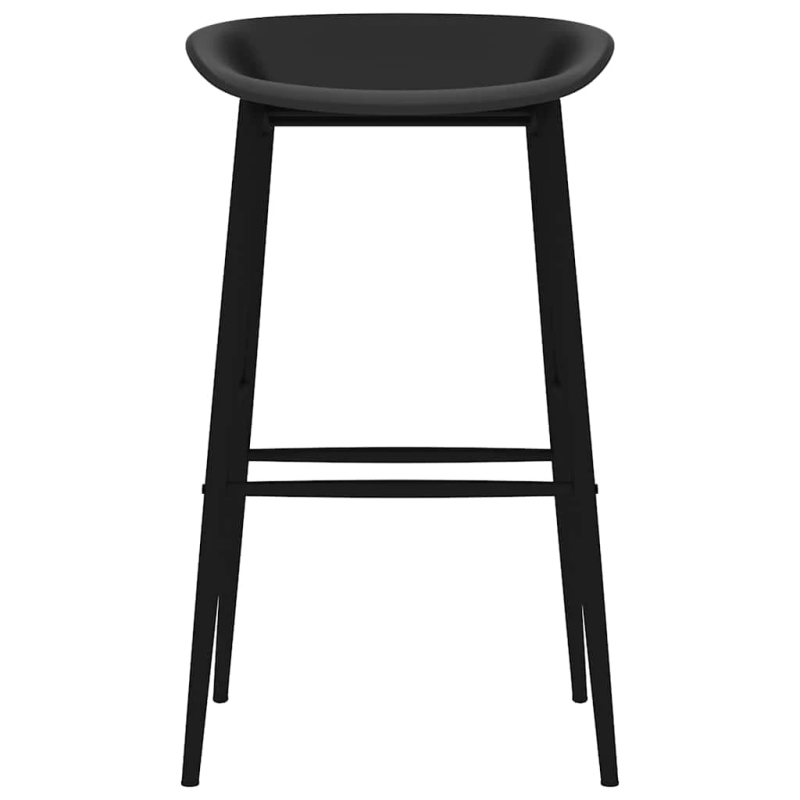 vidaXL bāra krēsli, 4 gab., melni
