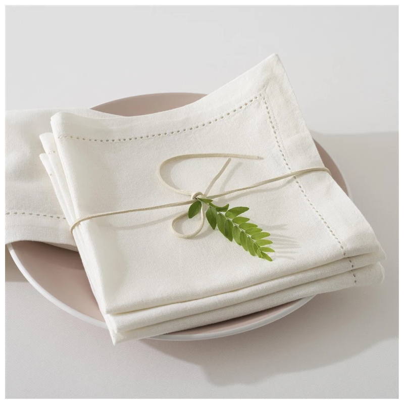 Salvete chambray balta 40x40x4