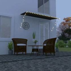 vidaXL izvelkama markīze ar LED, 300x150 cm, antracītpelēka