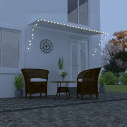 vidaXL izvelkama markīze ar LED, 300x150 cm, krēmkrāsas