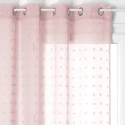 Sheer curtain lily 140x240 rings pink d