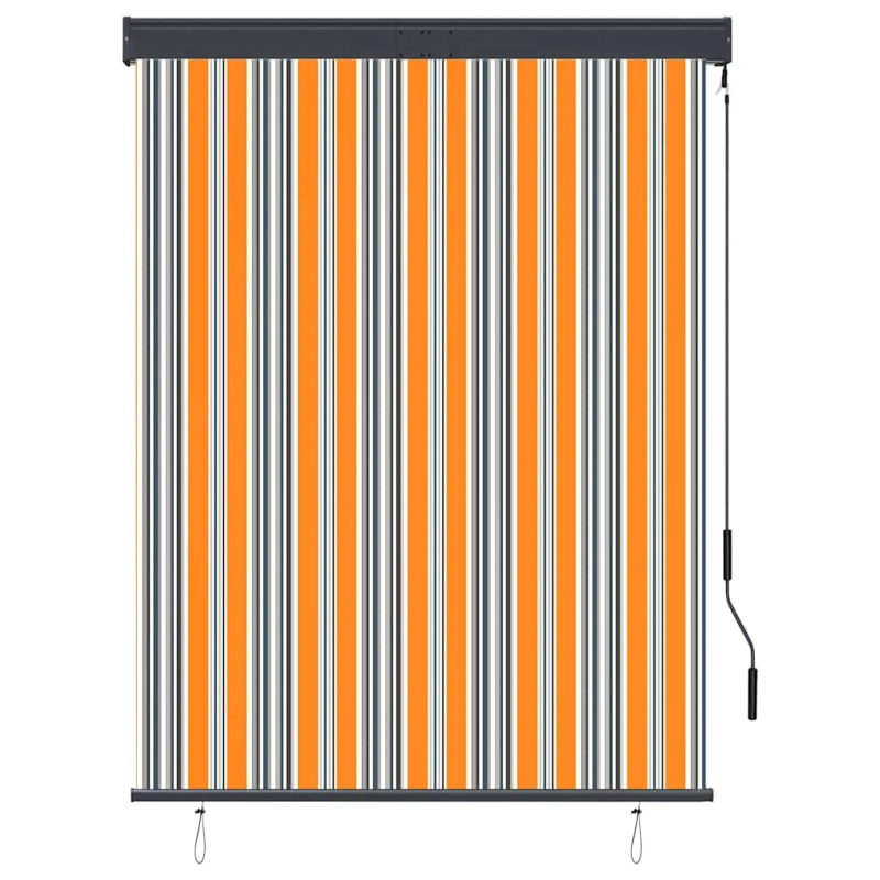 vidaXL āra ruļļu žalūzija, 120x250 cm, dzeltena un zila