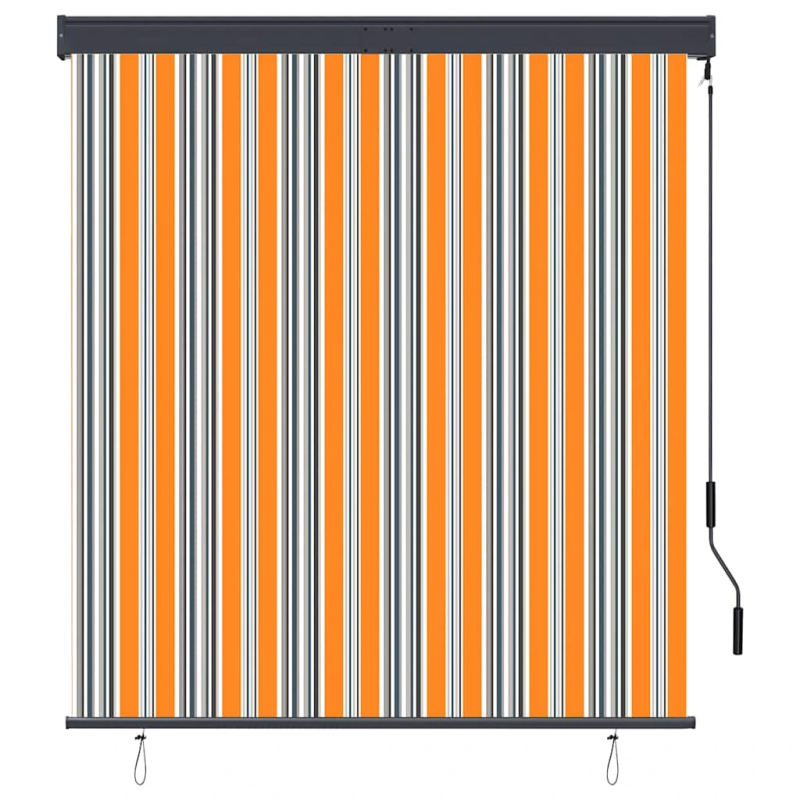 vidaXL āra ruļļu žalūzija, 140x250 cm, dzeltena un zila